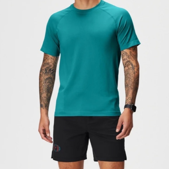 NEW FABLETICS THE TRAINING DAY TEE DARK TEAL SIZE:S - Picture 1 of 8